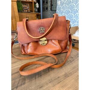 Vintage Tan Leather Shoulder Bag